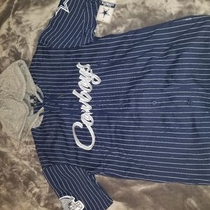 Dallas Cowboys baseball jersey with hoodie